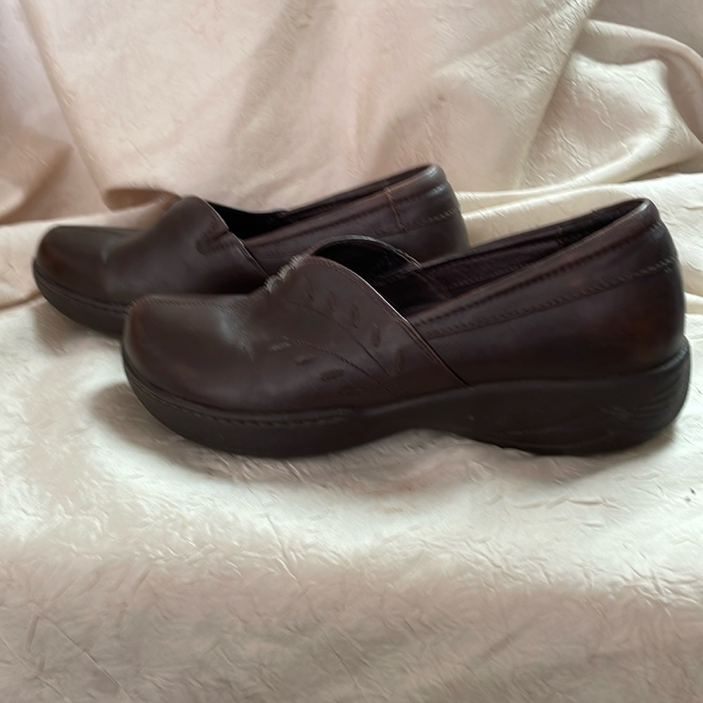 Dansko professional clog slip on shoes, leather brown size 41